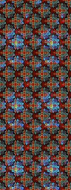 Moda baskıları için zarif bir şablon. Robot resim. Küçük renkli çiçekler. Çiçekli yaz çiçekleri. Küçük çiçekte güzel bir desen. Motley illüstrasyonu.