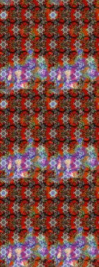 Küçük çiçekli yay deseni çiz. Raster illüstrasyonu. Suluboya tarzında kahverengi renkler üzerine.