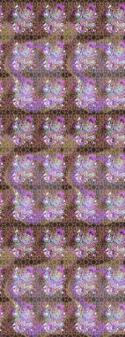 Vadinin çiçekleri kahverengi renklerde. Raster çiçek desenleri çiziyor..