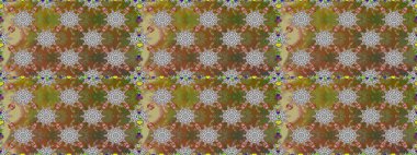 Çiçekle kusursuz desen. Renkli Bahar Temalı Kusursuz Arkaplan. Kahverengi ve gri renkli çiçekler. Düz Çiçek Elementleri Tasarımı.