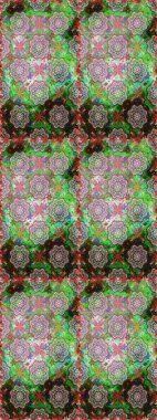 Sabıka fotoğraflarında, bebek kıyafetlerinde, duvar kâğıtlarında, paket kutularında falan kullanılabilir. Zarif, parlak ve kusursuz yeşil ve nötr çiçek desenli tasarım.