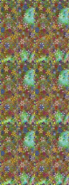 Yeşil ve kahverengi renkli çiçekler. Düz Çiçek Elementleri Tasarımı. Renkli Yaz Temalı Kusursuz Arkaplan. Raster illüstrasyonunda kusursuz çiçek deseni.