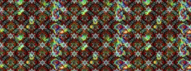 Tomurcukları papatya çiçekleri olan sevimli bir çiçek deseni. Eskiz geçmişi. Raster illüstrasyonu. Kumaş, tekstil, duvar kağıdı baskısı için. Eski usul. Miles Fleur, dandik süs.