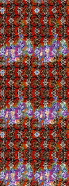 Küçük çiçekli yay deseni çiz. Raster illüstrasyonu. Suluboya tarzında kahverengi renkler üzerine.