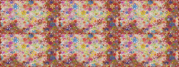 Raster resim. Çiçek açması arka plan kumaş, duvar kağıdı ve kağıt baskı almak için. Parlak buketleri moda grunge arka plan üzerinde. Küçük bir çiçek bir vintage tarzı ile şirin seamless modeli.