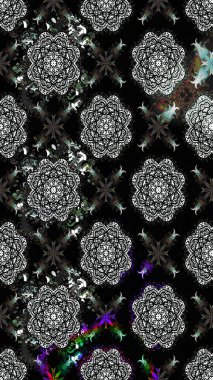 Küçük çiçekteki sevimli çiçek deseni. Siyah renkte çiçekler.