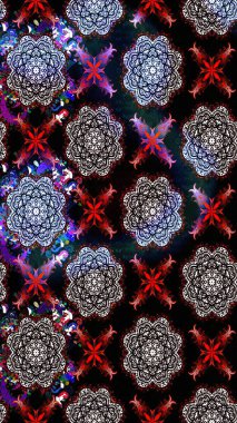 Nakış desenli çiçek deseni. Renkli grunge, soyut arkaplanı kolosiyah çiçeklerle süslüyor. İzler, kumaş, duvar kağıtları, tekstil için raster dokusu.