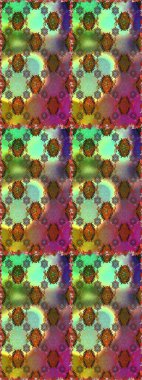 Raster geleneksel halk çiçekleri kahverengi ve yeşil renkli tekstil tasarımları için. Çiçeksiz desenli nakış işlemeli gelincikler ve vadi zambaklarıyla.