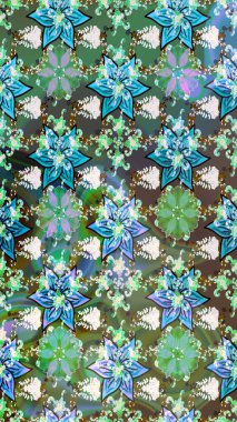 Düz Çiçek Elementleri Tasarımı. Renkli Bahar Teması eskiz kalıbı. Raster..