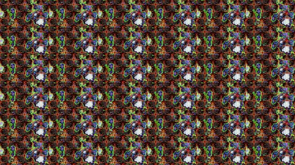 Güzel kumaş deseni. Düz Çiçek Elementleri Tasarımı. Raster Illustrasyon 'daki Çiçek Deseni' nin son moda çizimi. Renkli Yaz Teması çizim şablonu.