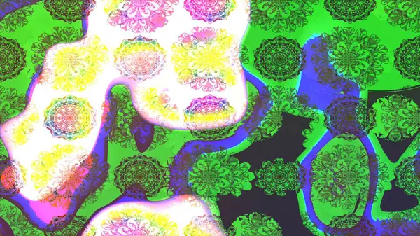 Eskiz arkaplan modeli. Raster - stok. Suluboya, elle çizilmiş. Vadinin yeşil renkli çiçekleri.