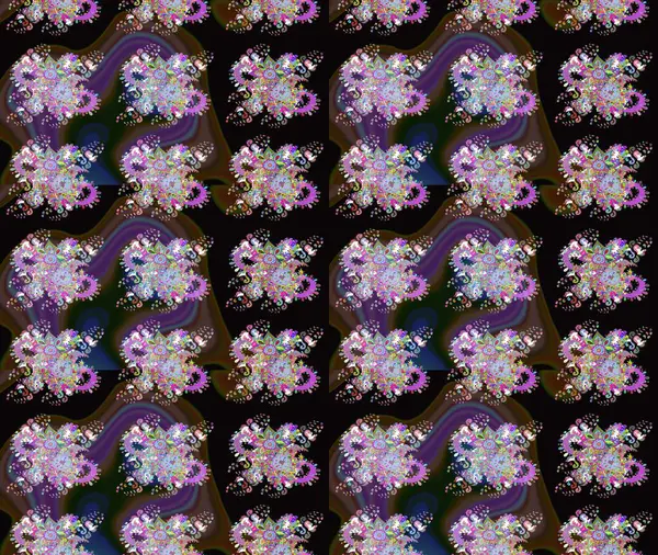 Siyah renkli çiçekler. Küçük çiçekte sevimli çiçek deseni var..