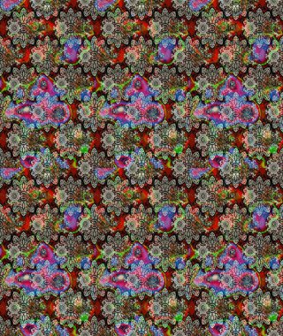 Raster illüstrasyonundaki çiçek desenli çizim. Suluboya tarzında gri renkte çiçekler.