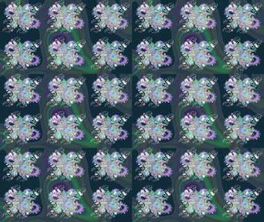 Çizim çiçek deseni duvar kağıdı, web sitesi arka planı, ambalaj kağıdı, davetiye, broşür, afiş veya web sitesi için kullanılabilir. Parlak elementlerin. El çizimi Raster illüstrasyonu.