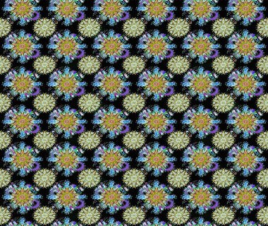 Siyah ve nötr renklerde çiçekler. Hediye ambalaj kağıdı, tebrik kartları, posterler ve pankart tasarımı. Raster düz çiçek çizim deseni.