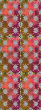 Çiçek deseni. Kahverengi ve gri renkte çiçek çizimi. Şatafatlı bahar bahçesi dokusu. Raster illüstrasyonu. Kahverengi ve gri renkte çiçekler.