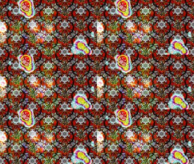 Raster illüstrasyonu. Gri renkli Asya tekstili. Suluboya çiçekli çiçek deseni.