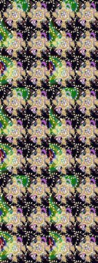 Raster illüstrasyonu. Küçük çiçekli şirin bir desen. Çiçek ve yapraklı çiçek deseni.