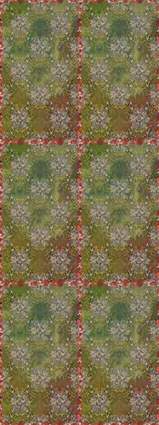 Suluboya tarzında kahverengi renkte. Küçük çiçekli kusursuz yay deseni. Raster illüstrasyonu.