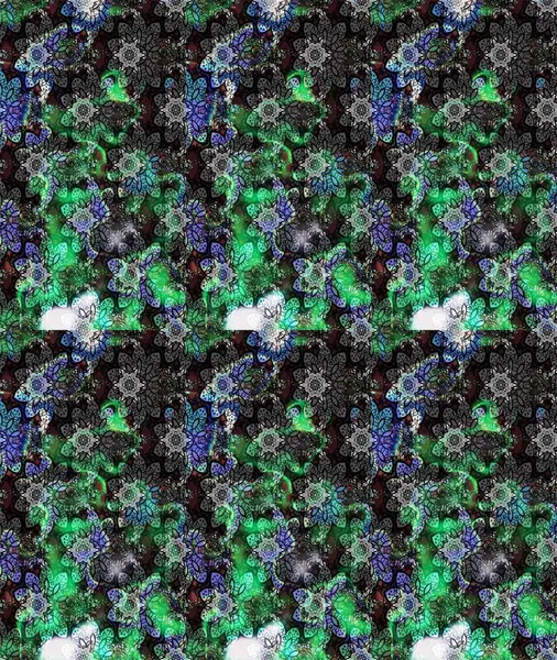 Güzel kumaş deseni. Karalama çiçeği. Renkli Bahar Teması eskiz kalıbı. Raster illüstrasyonu. Zentangle soyut çiçekleri. Düz Çiçek Elementleri Tasarımı.