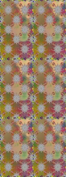 Raster illüstrasyonu. Kahverengi ve gri renkli çiçekler. Çiçekli, suluboya desenli kusursuz çiçek deseni. Düz Çiçek Elementleri Tasarımı. Renkli Bahar Teması Kusursuz Arkaplan.