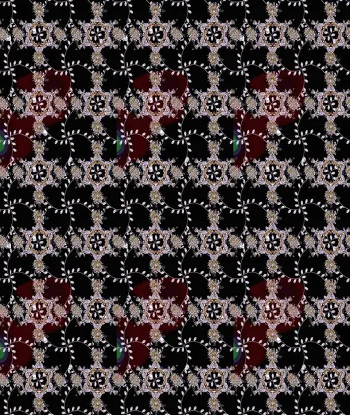 Vadinin çiçekleri siyah renklerde. Suluboya, elle çizilmiş. Raster - stok. Taslak arkaplan deseni.