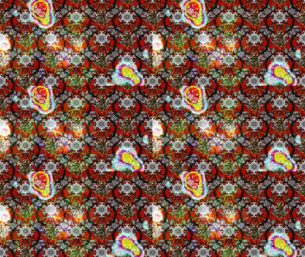 Raster illüstrasyonu. Gri renkli Asya tekstili. Suluboya çiçekli çiçek deseni.