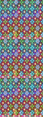 Mavi renkli çiçekler. Kumaş desenli papatya çiçekleri ayrıntıları.