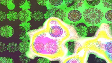 Çiçekli zambakların eskiz geçmişi. Çiçek tasarımı için inanılmaz bir kolaj cenneti tarzı. Parlak çiçekli kolaj çiçekleri yeşil.