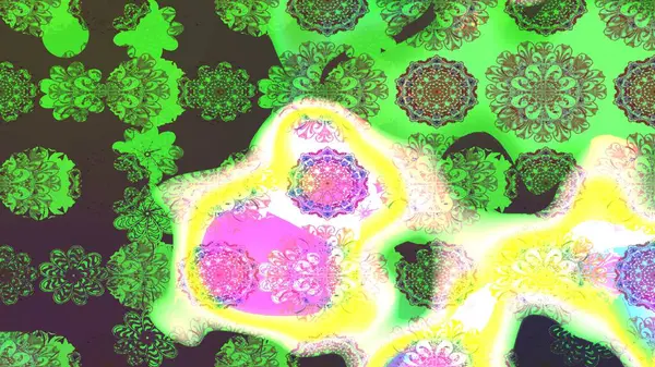 Çiçekli zambakların eskiz geçmişi. Çiçek tasarımı için inanılmaz bir kolaj cenneti tarzı. Parlak çiçekli kolaj çiçekleri yeşil.