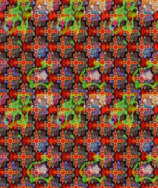 Raster illüstrasyonu. Güzel kumaş deseni. Zentangle soyut çiçekleri. Düz Çiçek Elementleri Tasarımı. Renkli Bahar Teması eskiz kalıbı. Çiçek tozu..