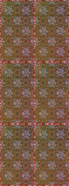 Raster hisseleri. Kusursuz bir arka plan modeli. Suluboya, elle çizilmiş. Kahverengi ve bej çiçekleri.