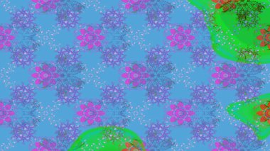 Raster illüstrasyonu. Kumaş, duvar kağıdı ve kağıt üzerine baskı yapmak için gelişen arka plan. Eski usul küçük çiçekli şirin bir eskiz deseni. Moda arka planında parlak buketler.