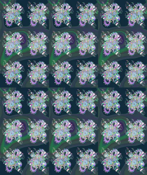 Çizim çiçek deseni duvar kağıdı, web sitesi arka planı, ambalaj kağıdı, davetiye, broşür, afiş veya web sitesi için kullanılabilir. Parlak elementlerin. El çizimi Raster illüstrasyonu.