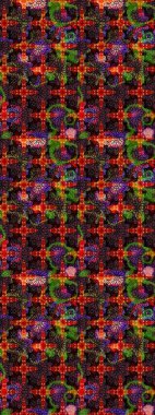 Küçük çiçekteki sevimli çiçek deseni. Raster illüstrasyonu. Siyah renkte çiçekler.