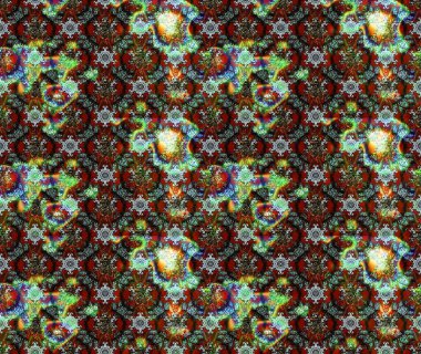 Kahverengi renklerde. Kahverengi renkte kahverengi papatya deseni. Raster illüstrasyonu.