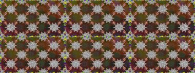 Raster illüstrasyonu. Küçük çiçekteki sevimli çiçek deseni. Raster deseni. Nazikçe, yaz çiçekleri kahverengi ve gri renklerde.