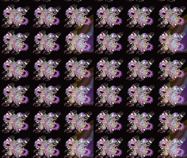 Sevimli çiçek raster deseni. Renkli Yaz Temalı eskiz kalıbı. Modaya uygun kumaş deseni. Düz Çiçek Elementleri Tasarımı.