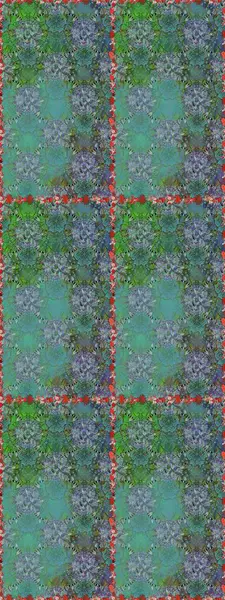 Yeşil renklerde. Güzel kumaş deseni. Raster illüstrasyonu. Raster illüstrasyonunda kusursuz çiçek deseni.