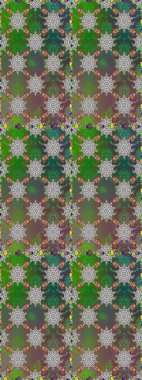 Çiçekli güzel suluboya desen. Yeşil ve gri renklerde. Raster illüstrasyonu.