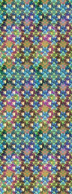 Çiçekli karalama şeklinde Raster çiçek deseni. Yumuşak, bahar çiçekli arka plan. Mavi ve yeşil renkte çiçekler.