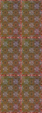 Raster hisseleri. Kusursuz bir arka plan modeli. Suluboya, elle çizilmiş. Kahverengi ve bej çiçekleri.