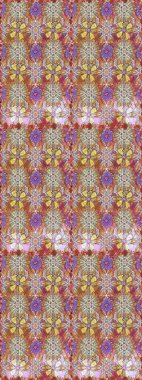 Abstract seamless pattern on neutral and brown colors with bright flowers. Elegant raster texture with floral elements. Cute floral pattern in the small flower.