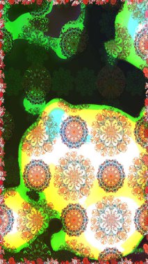 Gri renkli gri papatya deseni. Gri renklerde. Raster illüstrasyonu.