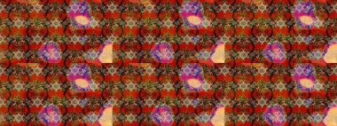 Çiçek desenli çizim. Raster illüstrasyonu. Asya tekstil tarzında. Güzel kumaş deseni. Renkli Bahar Teması eskiz kalıbı. Düz Çiçek Elementleri Tasarımı.