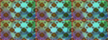 Renkli Bahar Temalı Kusursuz Arkaplan. Güzel kumaş deseni. Raster illüstrasyonunda kusursuz çiçek deseni. Düz Çiçek Elementleri Tasarımı.