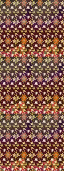 Kahverengi renkli çiçekler. Küçük çiçekteki sevimli çiçek deseni. Raster illüstrasyonu.