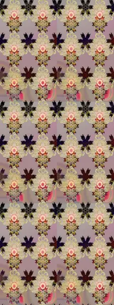 Küçük çiçekteki sevimli çiçek deseni. Varisolobej ve nötr raster çizimi. Birçok bej ve nötr soyut çiçekli tropikal çizim deseni.