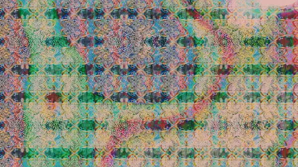 Raster illüstrasyonundaki çiçek desenli çizim. Güzel kumaş deseni. Tarafsız renklerde. Raster illüstrasyonu.