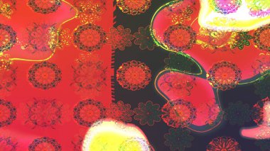 Raster stili kumaş deseni. Çiçekler suluboya çizim deseni.